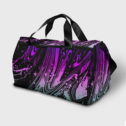 Спортивная сумка Неоновые цвета брызги краски гранжевая текстура / 3D-принт – фото 2