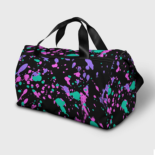 Спортивная сумка Неоновые цвета брызги краски / 3D-принт – фото 2