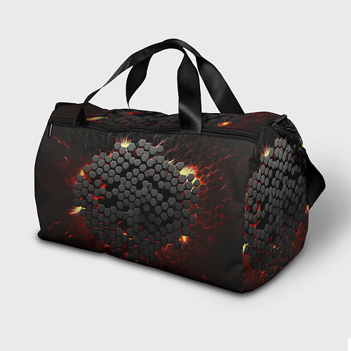 Спортивная сумка Взрыв из черных плит / 3D-принт – фото 2