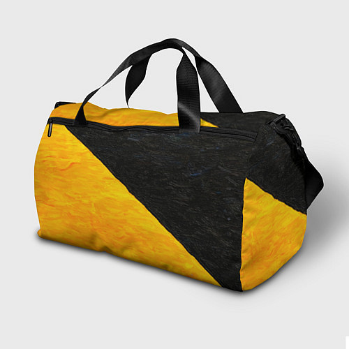 Спортивная сумка Черно-желтые масляные краски / 3D-принт – фото 2