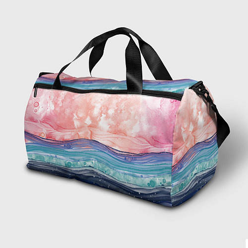 Спортивная сумка Абстрактный пейзаж рассвет над морем / 3D-принт – фото 2