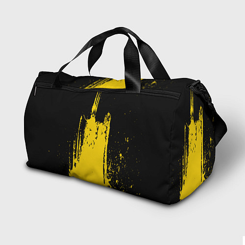Спортивная сумка Фонтан бурлящей желтой краски / 3D-принт – фото 2