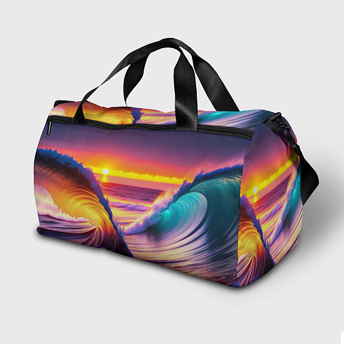 Спортивная сумка Волны на закате / 3D-принт – фото 2