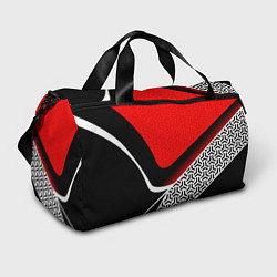 Спортивная сумка Геометрическая униформа - красная