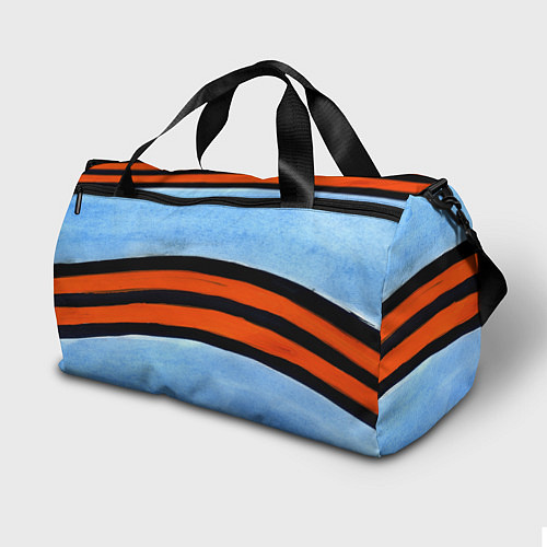 Спортивная сумка Георгиевская лента на голубом фоне / 3D-принт – фото 2