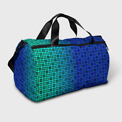 Спортивная сумка Сине-зеленый геометрический узор