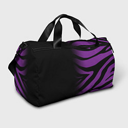 Спортивная сумка Фиолетовый с черными полосками зебры