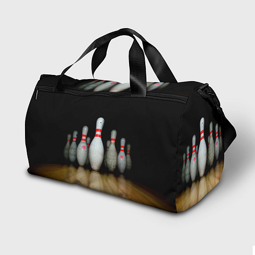 Спортивная сумка Боулинг - кегли на дорожке / 3D-принт – фото 2