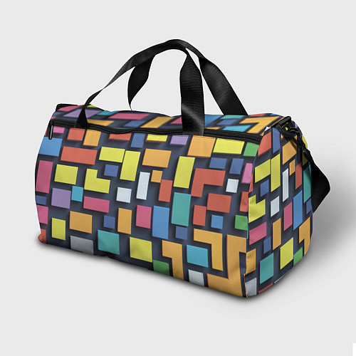 Спортивная сумка Тетрис цветные кубики / 3D-принт – фото 2