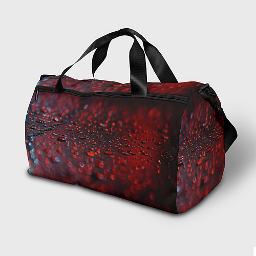 Спортивная сумка Капли алого дождя / 3D-принт – фото 2