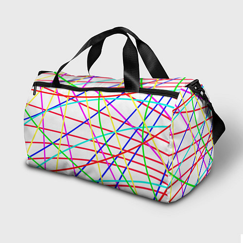 Спортивная сумка Яркие цветные линии / 3D-принт – фото 2