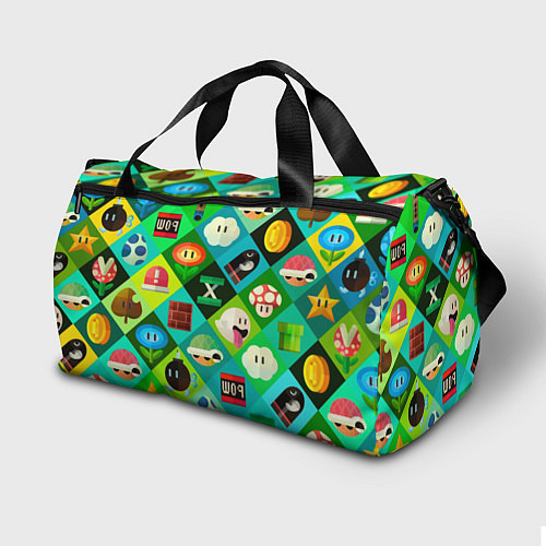 Спортивная сумка Марио паттерн / 3D-принт – фото 2