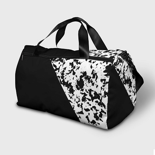 Спортивная сумка Черно-белый текстура / 3D-принт – фото 2