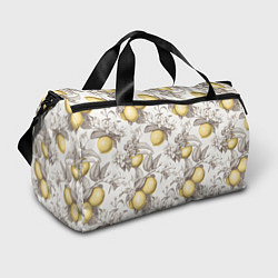 Спортивная сумка Лимоны - винтаж графика: паттерн
