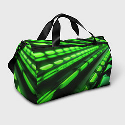 Сумки спортивные Green neon abstract, цвет: 3D-принт