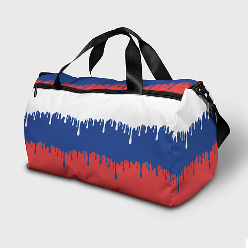 Спортивная сумка Флаг России - потёки / 3D-принт – фото 2