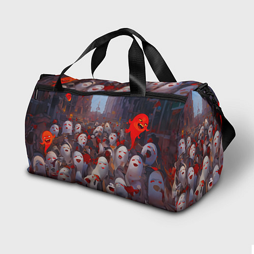 Спортивная сумка Ху тао с призраками - Геншин / 3D-принт – фото 2