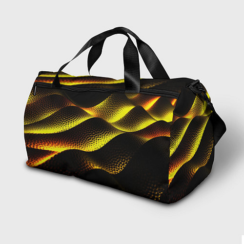 Спортивная сумка Золотистые линии / 3D-принт – фото 2