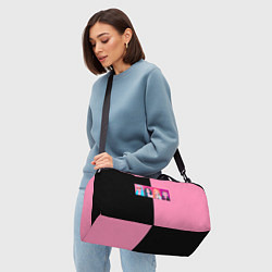 Сумки спортивные Группа Black pink на черно-розовом фоне, цвет: 3D-принт — фото 2