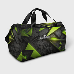 Спортивная сумка CS GO green black abstract