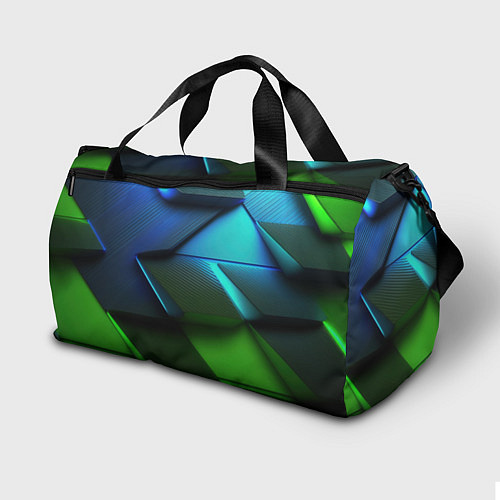 Спортивная сумка CS GO green blue abstract / 3D-принт – фото 2