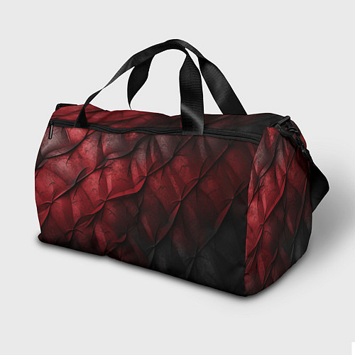 Спортивная сумка Black red texture / 3D-принт – фото 2