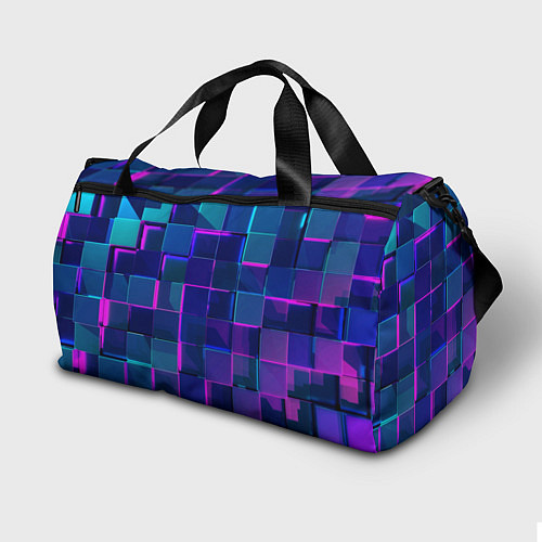 Спортивная сумка Неоновая мозаика из стекла / 3D-принт – фото 2