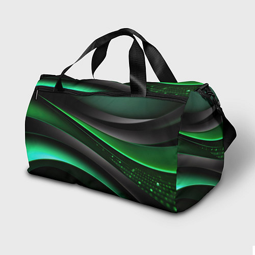 Спортивная сумка Black green line / 3D-принт – фото 2