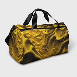 Сумки спортивные Объемная желтая текстура, цвет: 3D-принт