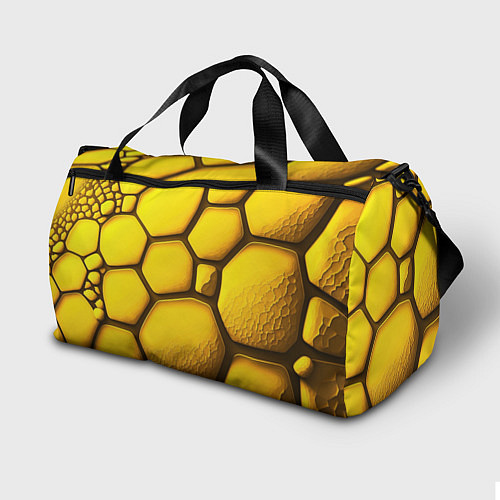 Спортивная сумка Желтые объемные плиты / 3D-принт – фото 2