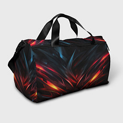 Сумки спортивные Black red abstract, цвет: 3D-принт