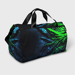 Сумки спортивные Black green abstract, цвет: 3D-принт