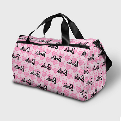 Спортивная сумка Логотип Барби и розовое кружево / 3D-принт – фото 2