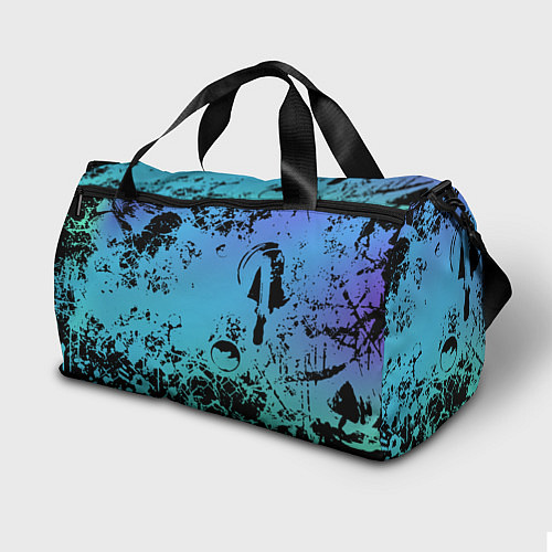 Спортивная сумка Неоновый абстрактный фон в граффити стиле / 3D-принт – фото 2