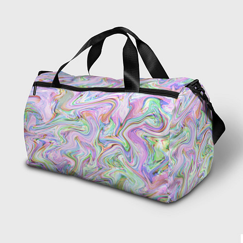 Спортивная сумка Абстрактные розовые волны / 3D-принт – фото 2