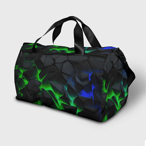 Спортивная сумка Baldurs Gate 3 black blue neon / 3D-принт – фото 2
