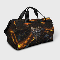 Сумки спортивные Baldurs Gate 3 logo gold and black, цвет: 3D-принт