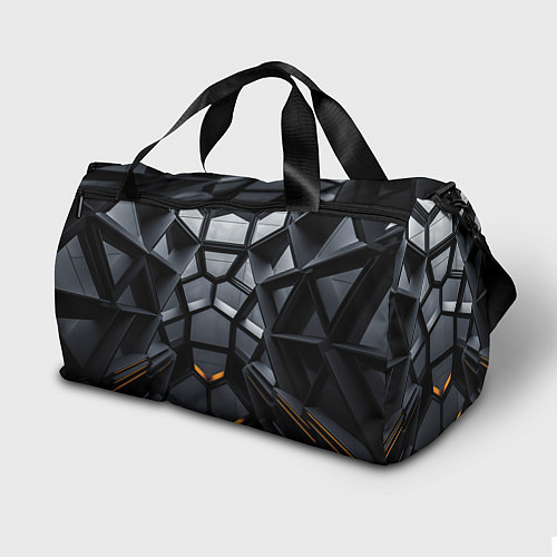 Спортивная сумка Объемная черная конструкция / 3D-принт – фото 2
