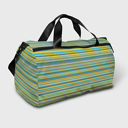 Спортивная сумка Горизонтальные разноцветные полосы