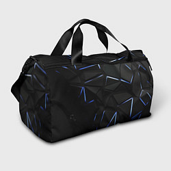 Спортивная сумка Black texture neon line