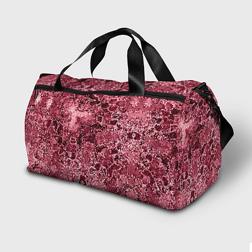 Спортивная сумка Мозаичный узор в коричнево-красных тонах / 3D-принт – фото 2