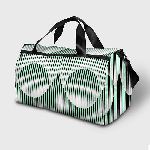 Спортивная сумка Зеленый геометрический круглый узор / 3D-принт – фото 2