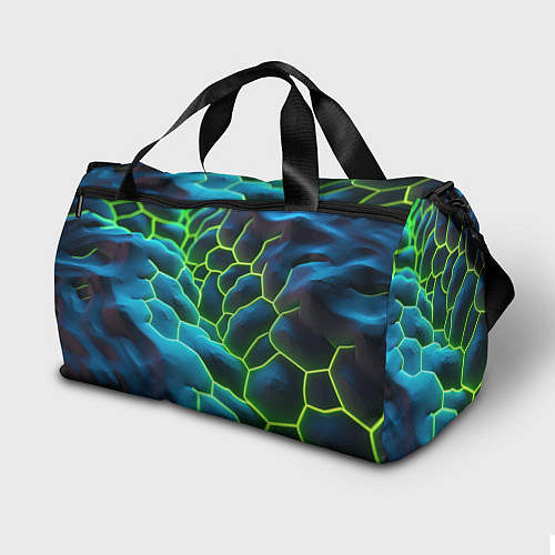 Спортивная сумка Зеленые текстурные плиты / 3D-принт – фото 2