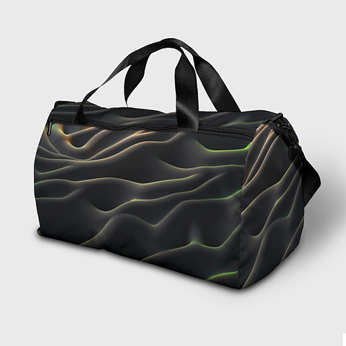Спортивная сумка Объемная темная текстура / 3D-принт – фото 2