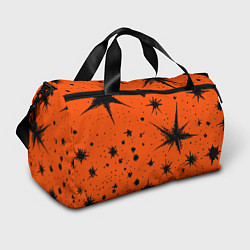 Спортивная сумка Огненный оранжевый абстракция