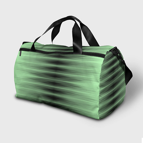 Спортивная сумка Зеленый полосатый градиент / 3D-принт – фото 2