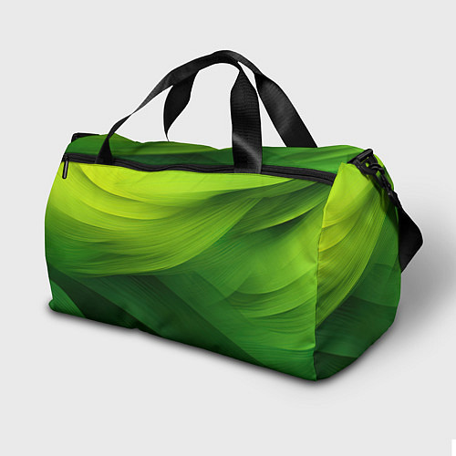 Спортивная сумка Золотистый герб России на зеленом фоне / 3D-принт – фото 2