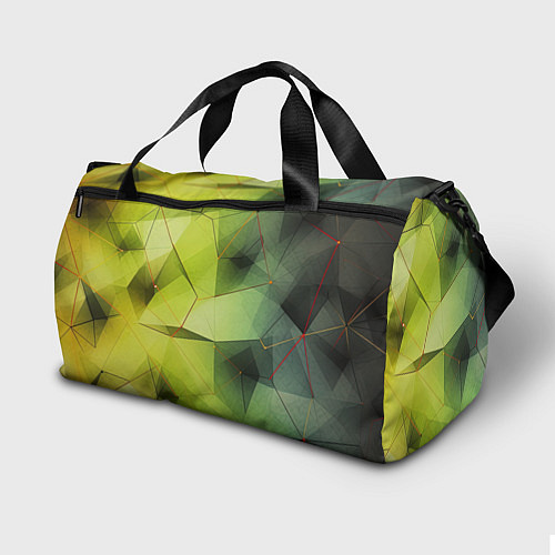 Спортивная сумка Зеленая текстура объемная / 3D-принт – фото 2