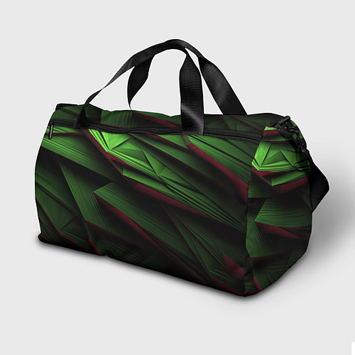 Спортивная сумка Зеленые абстрактные полосы / 3D-принт – фото 2