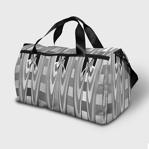Спортивная сумка Серая геометрия / 3D-принт – фото 2